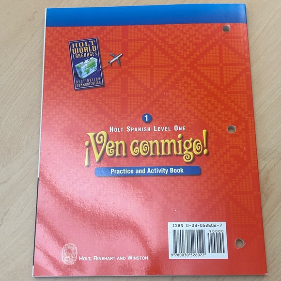 ¡Ven conmigo! Holt Spanish Level 1: Practice and Activity Workbook - Picture 3 of 7